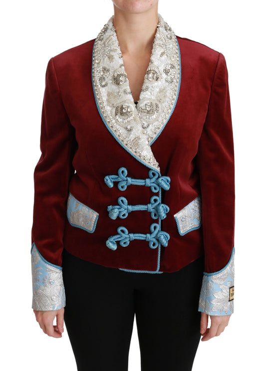 Dolce & Gabbana Weelderige Rode Blazer met Barokdetail