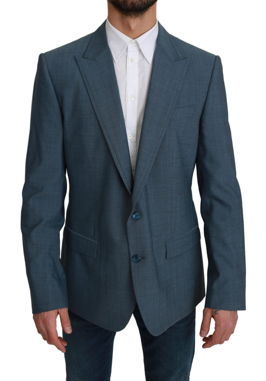 Dolce & Gabbana Elegante lichtblauwe slim fit blazer