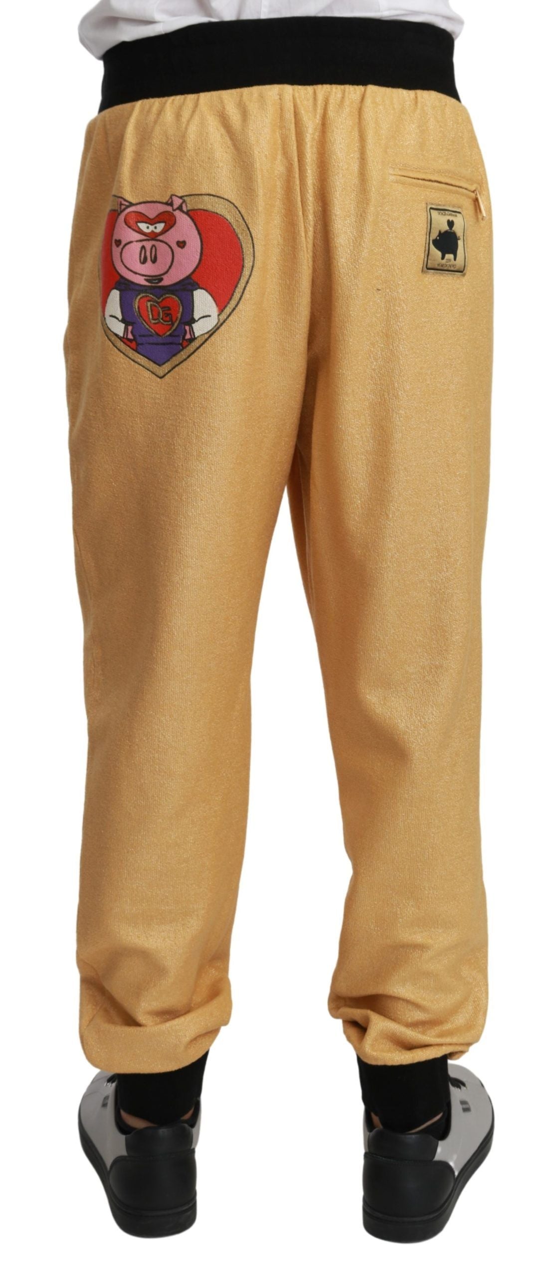 Dolce & Gabbana Elegante Gouden Motief Sweatpants