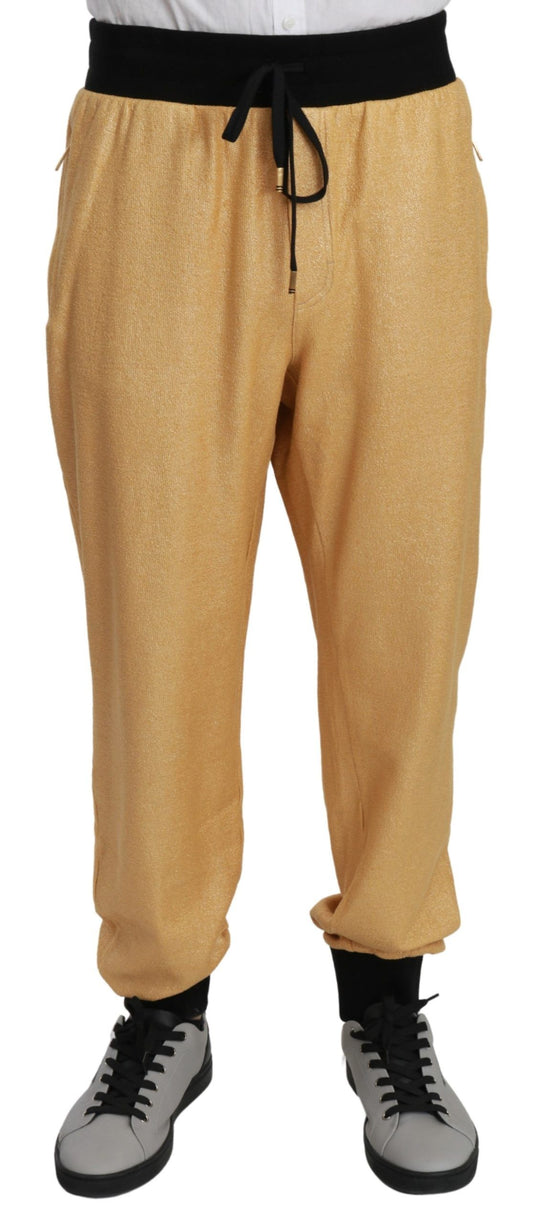 Dolce & Gabbana Elegante Gouden Motief Sweatpants