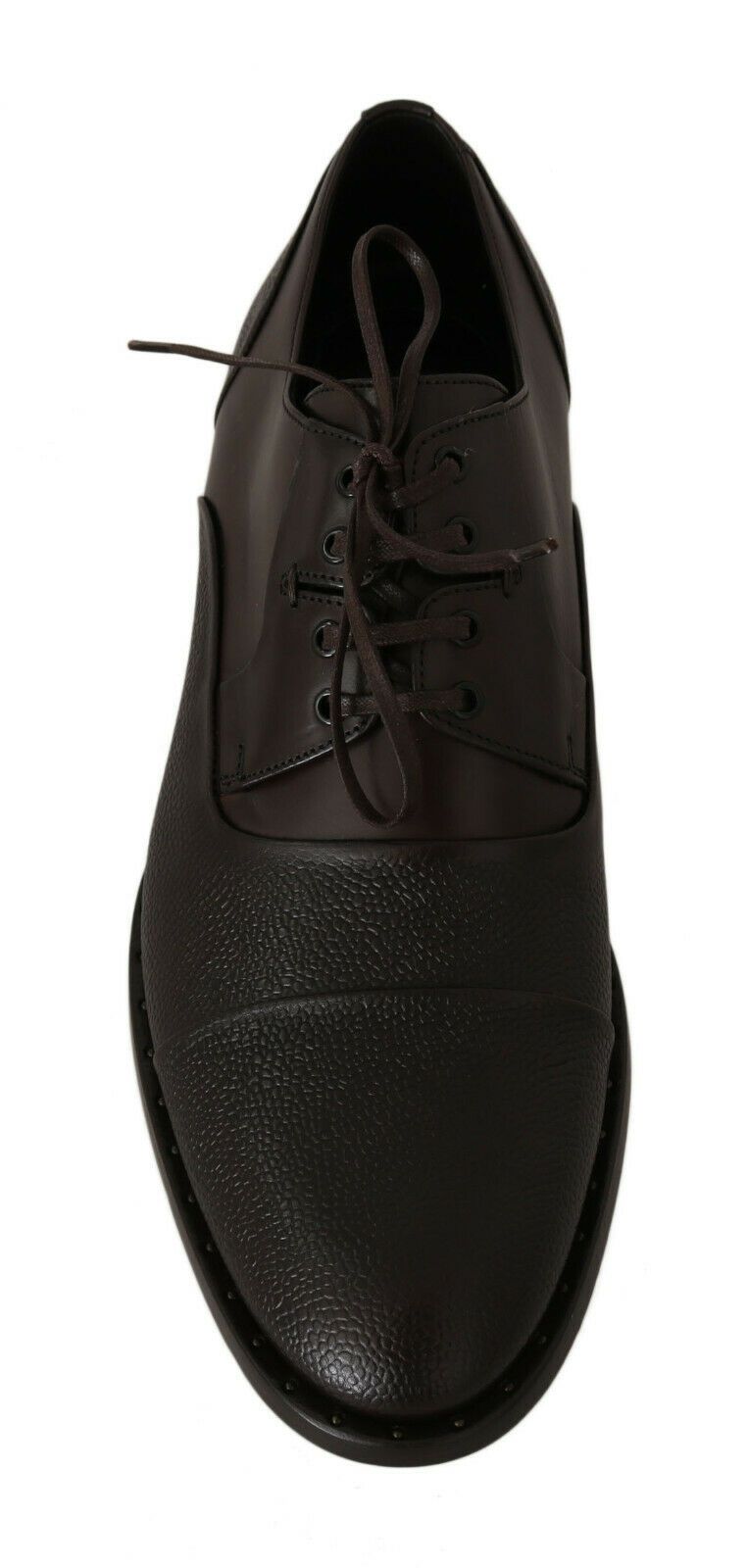 Dolce & Gabbana Elegante Bruine Leren Formele Veterschoenen