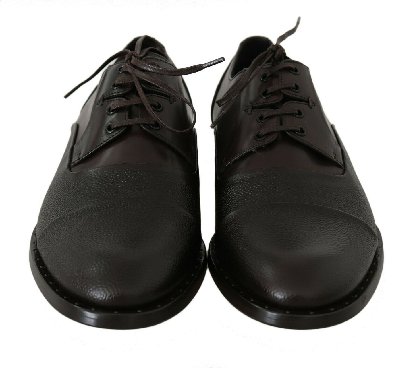 Dolce & Gabbana Elegante Bruine Leren Formele Veterschoenen