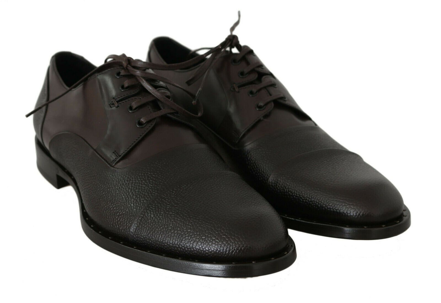 Dolce & Gabbana Elegante Bruine Leren Formele Veterschoenen