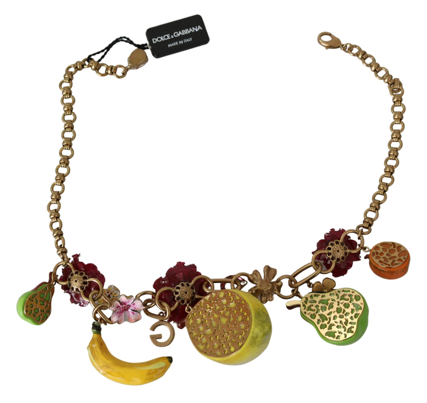 Dolce & Gabbana Kristallen Versierde Bloemen Charme Ketting