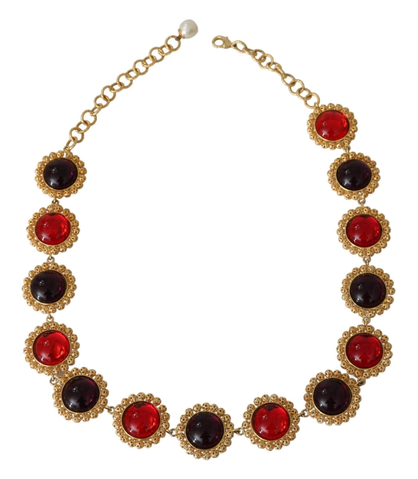 Dolce & Gabbana Elegante Kristallen Charm Statement Ketting