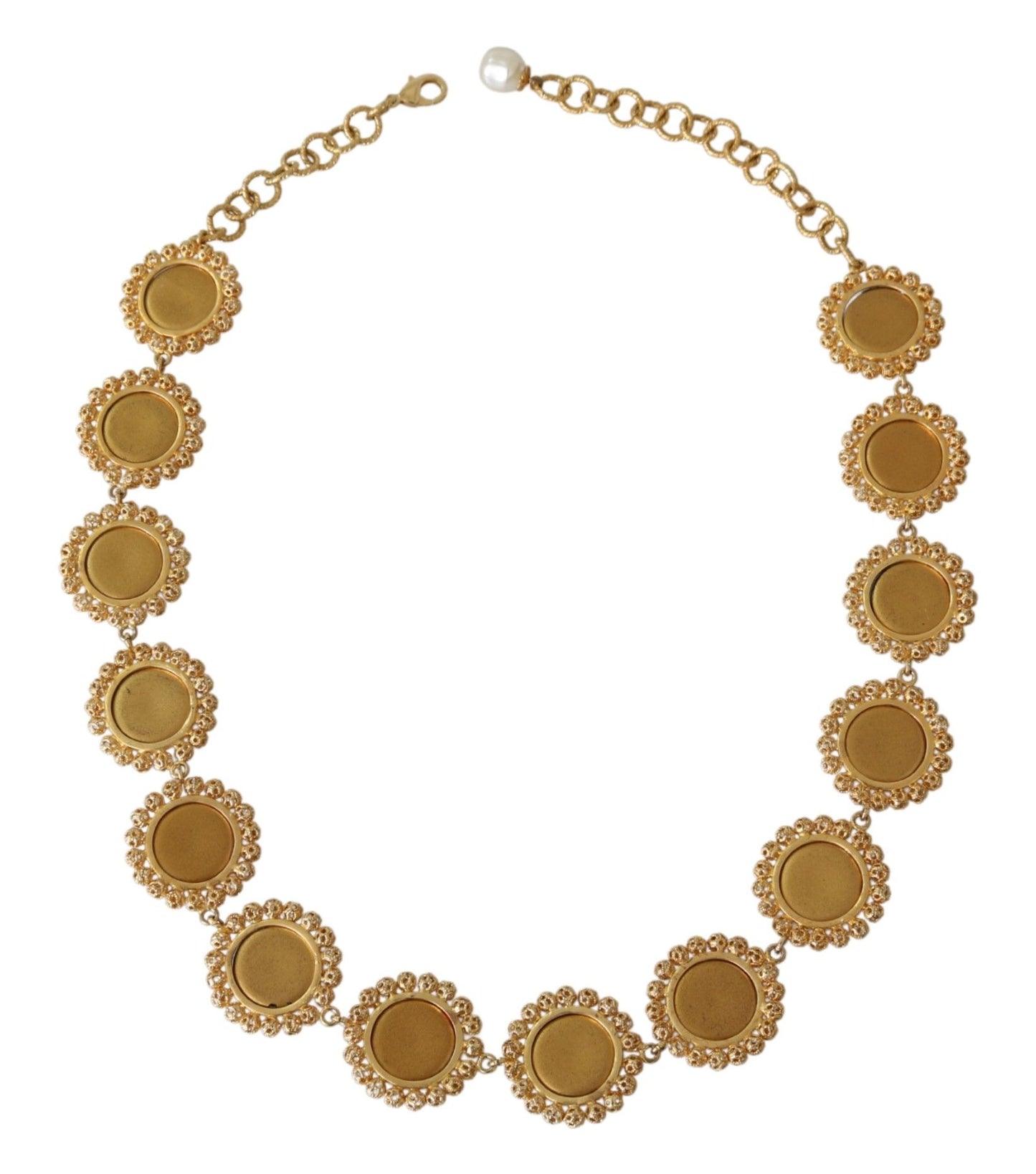 Dolce & Gabbana Elegante Kristallen Charm Statement Ketting