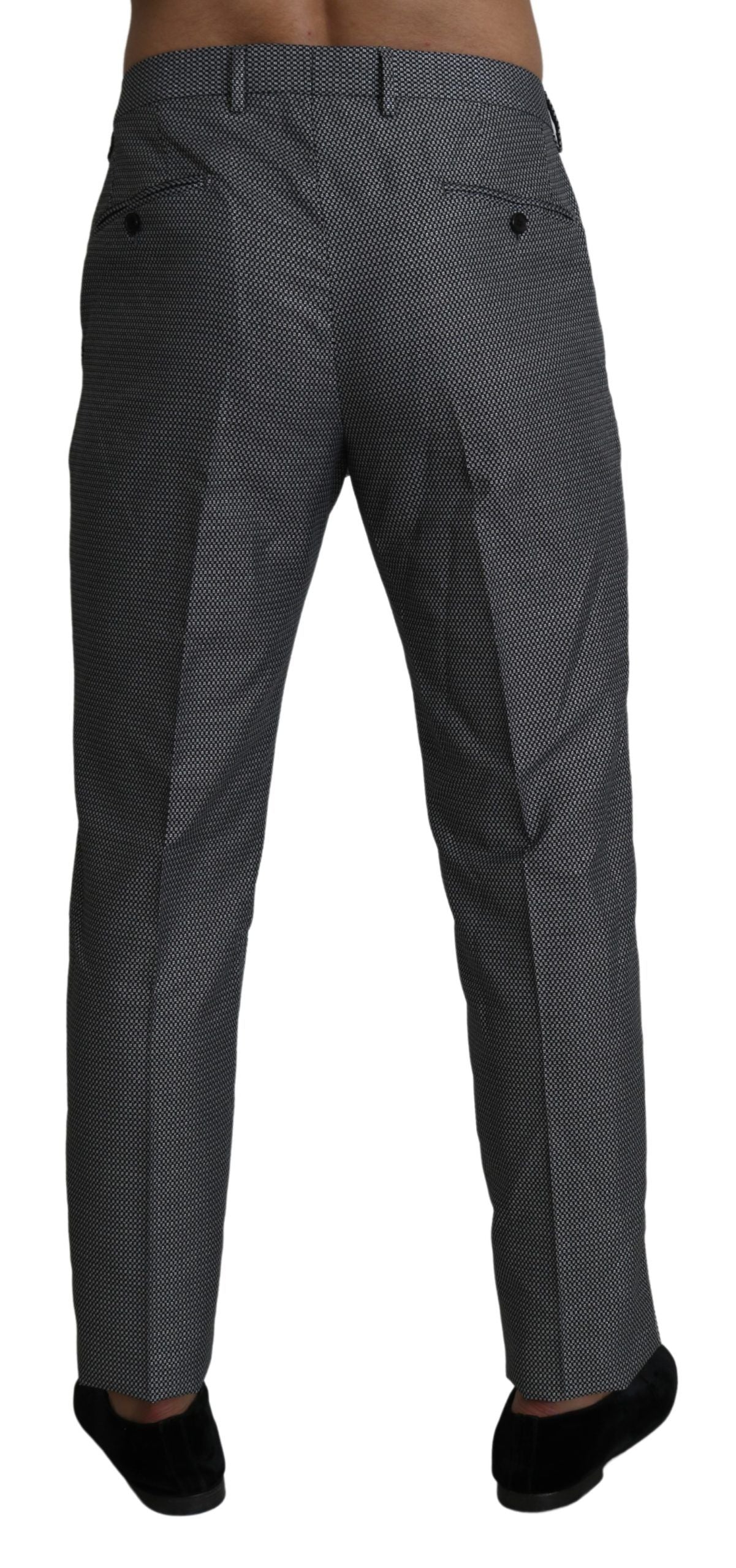 Dolce & Gabbana Elegante Grijze Slim Fit Jurk Broek