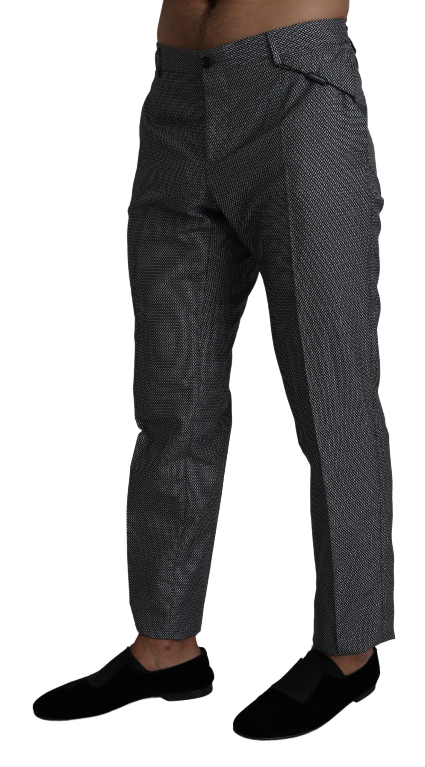 Dolce & Gabbana Elegante Grijze Slim Fit Jurk Broek