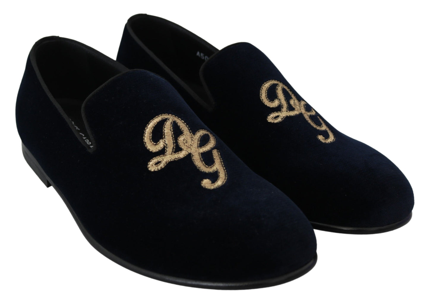 Dolce & Gabbana Elegante Blauwe Geborduurde Loafers