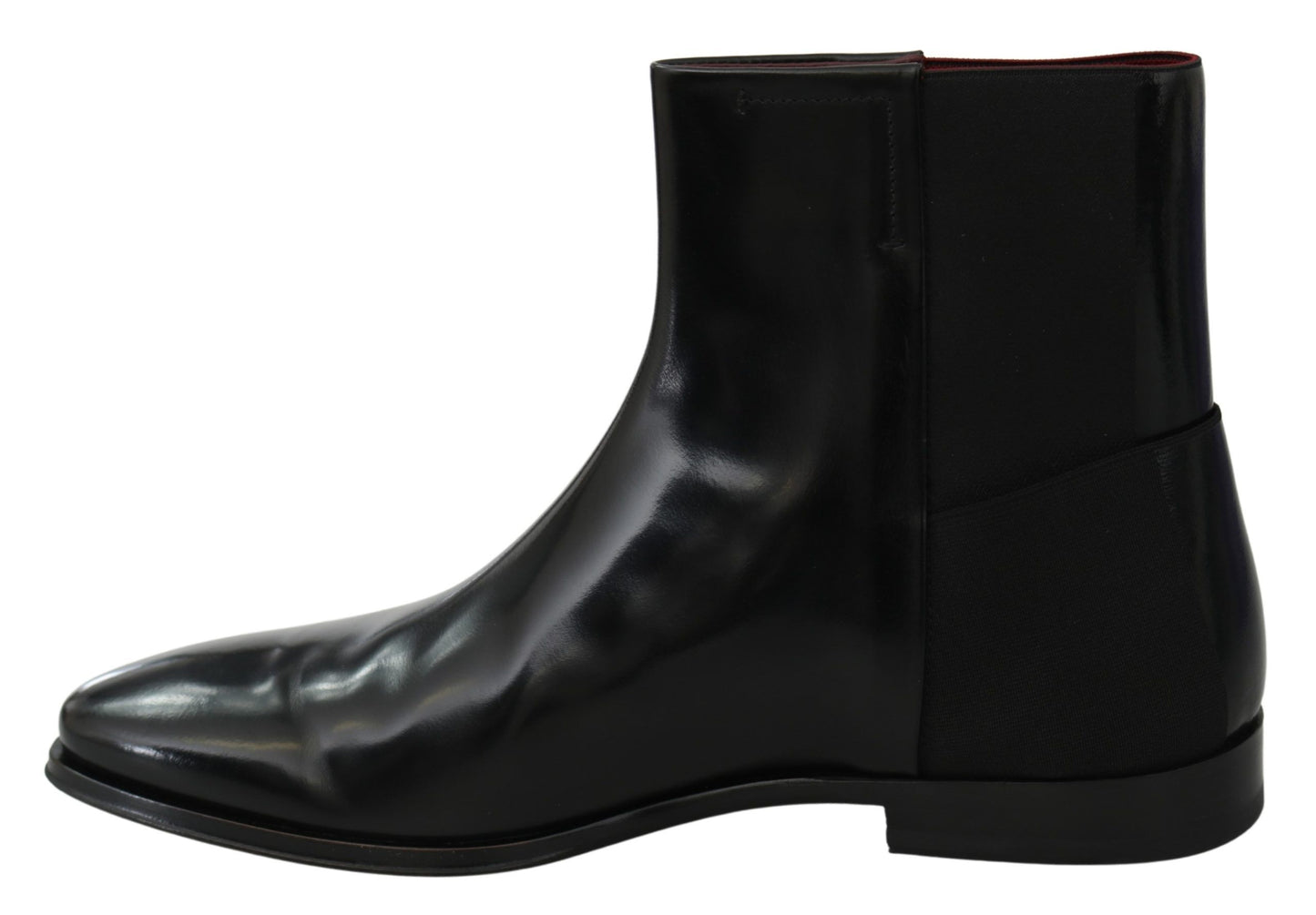 Dolce & Gabbana Elegante Zwarte Leren Chelsea Boots