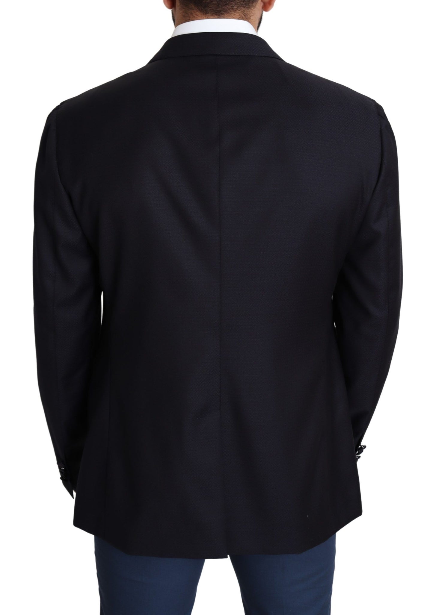 Dolce & Gabbana Elegant Black Virgin Wool Men's Blazer