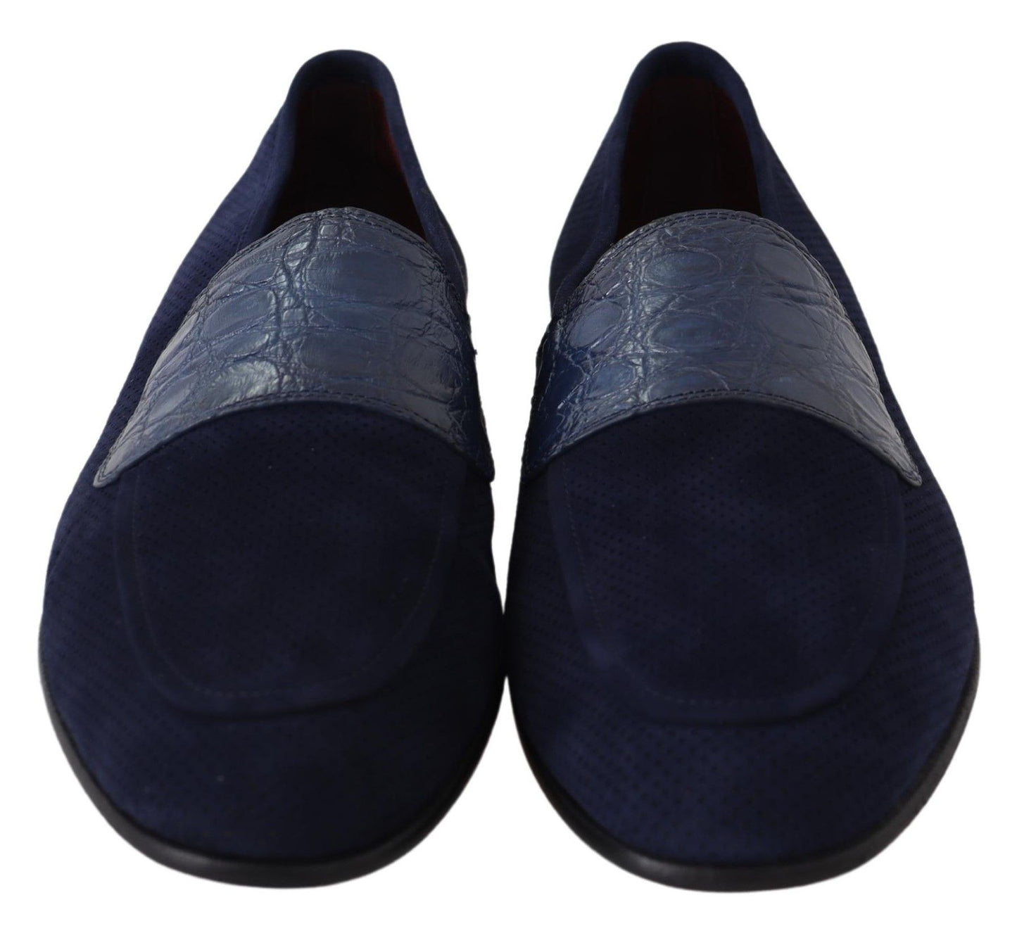 Dolce & Gabbana Elegante Blauwe Su������de Leren Loafers