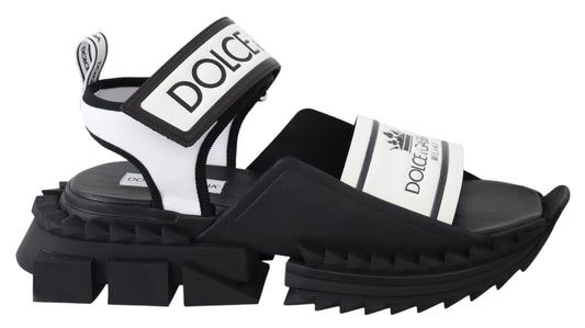 Dolce & Gabbana Super King Slider Sandalen in Monochroom