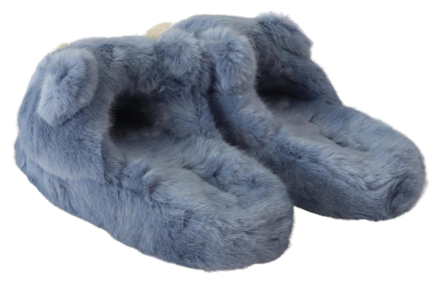 Dolce & Gabbana Chic Teddy Bear Blauwe Loafers Schoenen