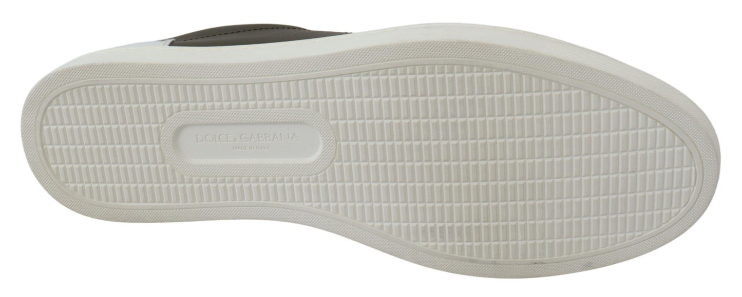 Dolce & Gabbana Strakke Witte Leren Lage Sneakers