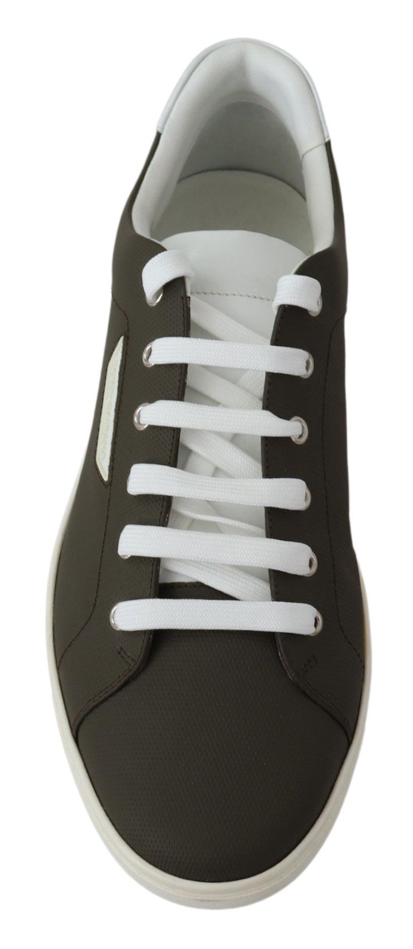 Dolce & Gabbana Strakke Witte Leren Lage Sneakers