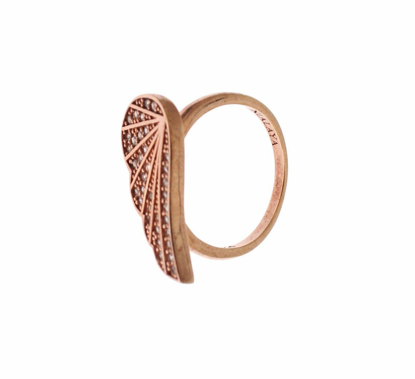 Nialaya Elegante Roze Gouden CZ Kristallen Ring