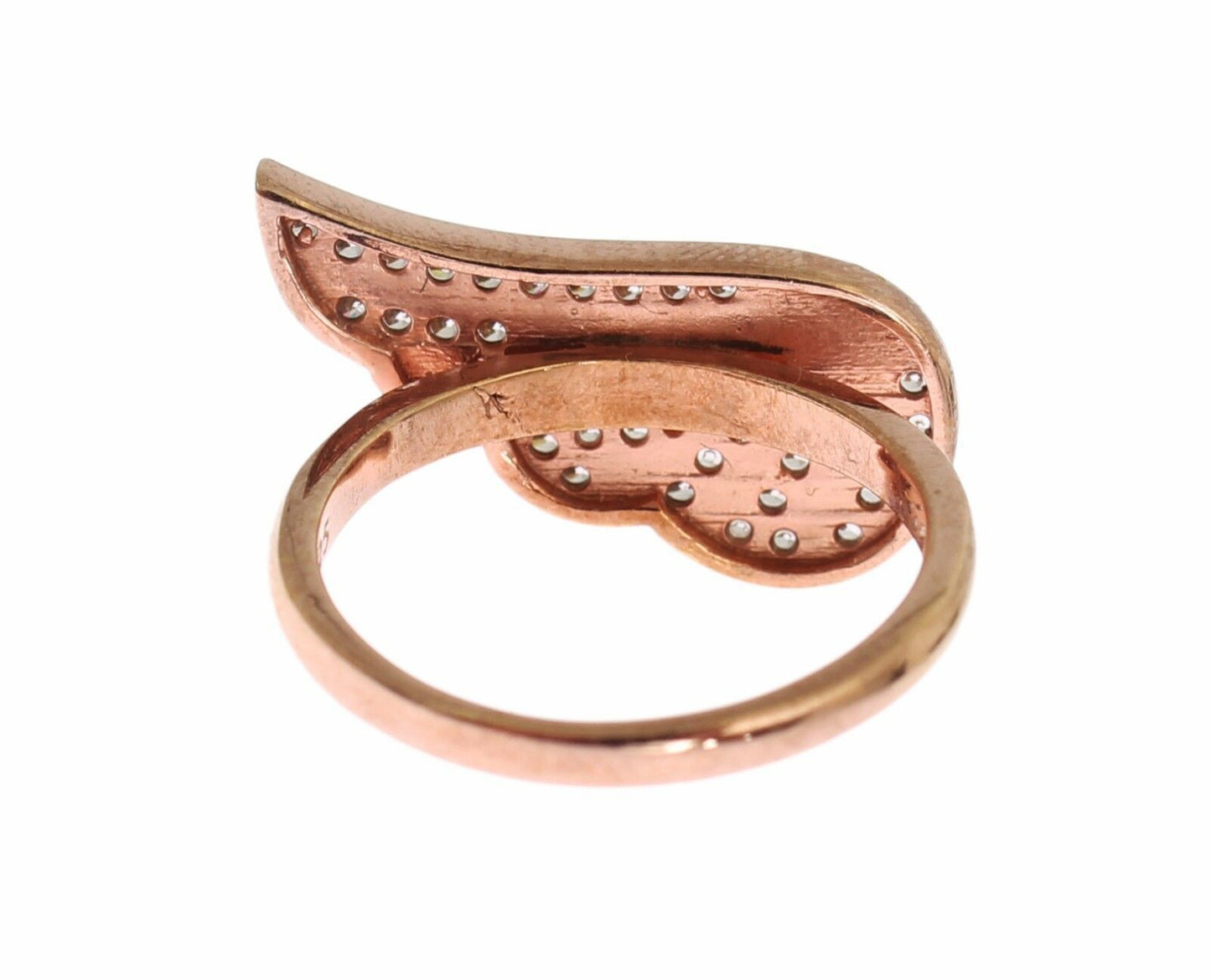 Nialaya Elegante Roze Gouden CZ Kristallen Ring