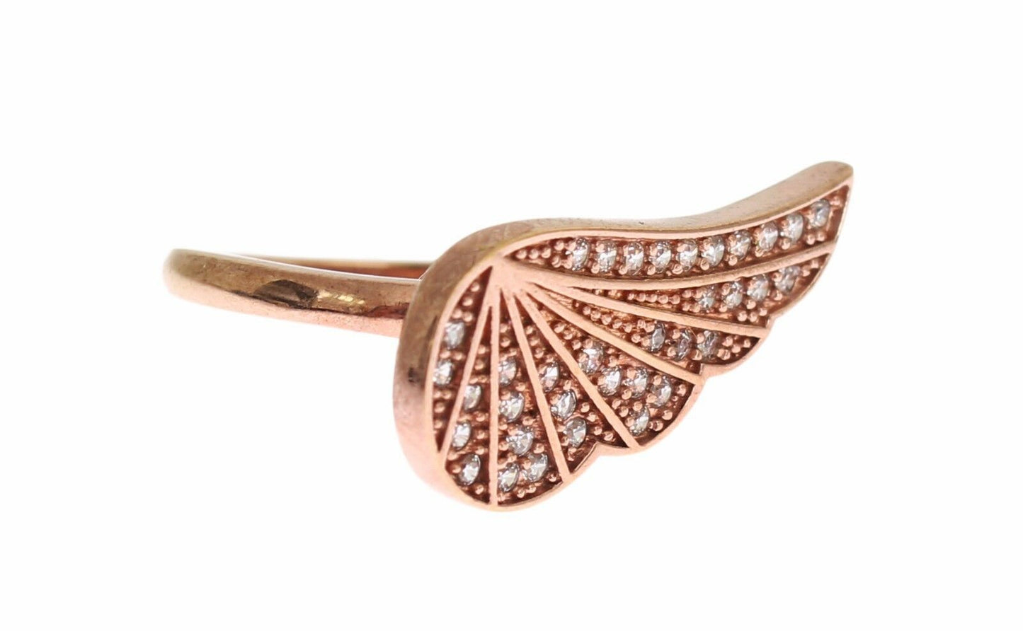 Nialaya Elegante Roze Gouden CZ Kristallen Ring