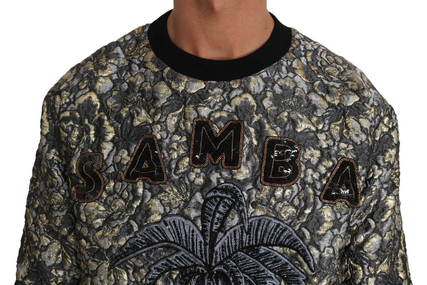 Dolce & Gabbana Samba Jacquard Palm Crewneck Trui