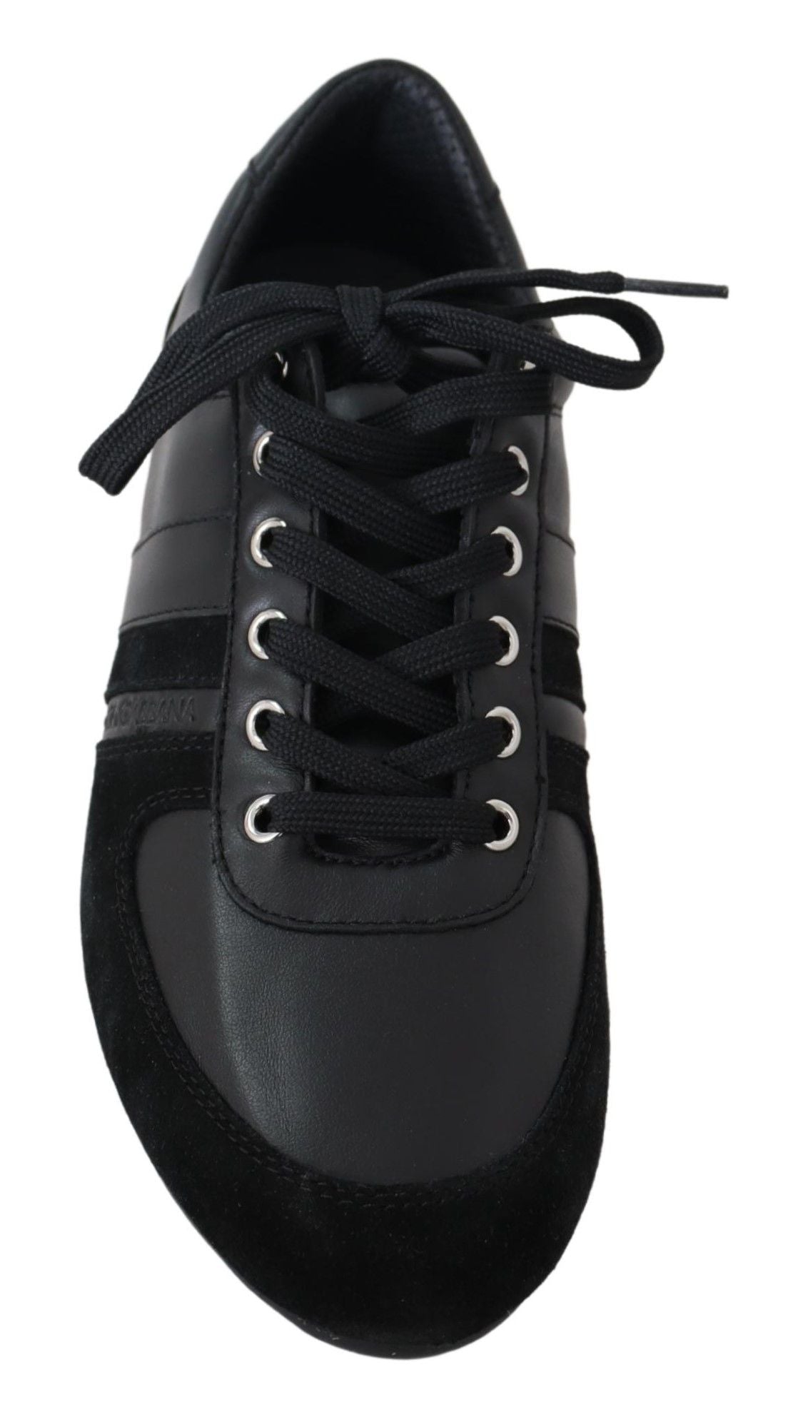 Dolce & Gabbana Elegante Zwarte Leren Sport Sneakers