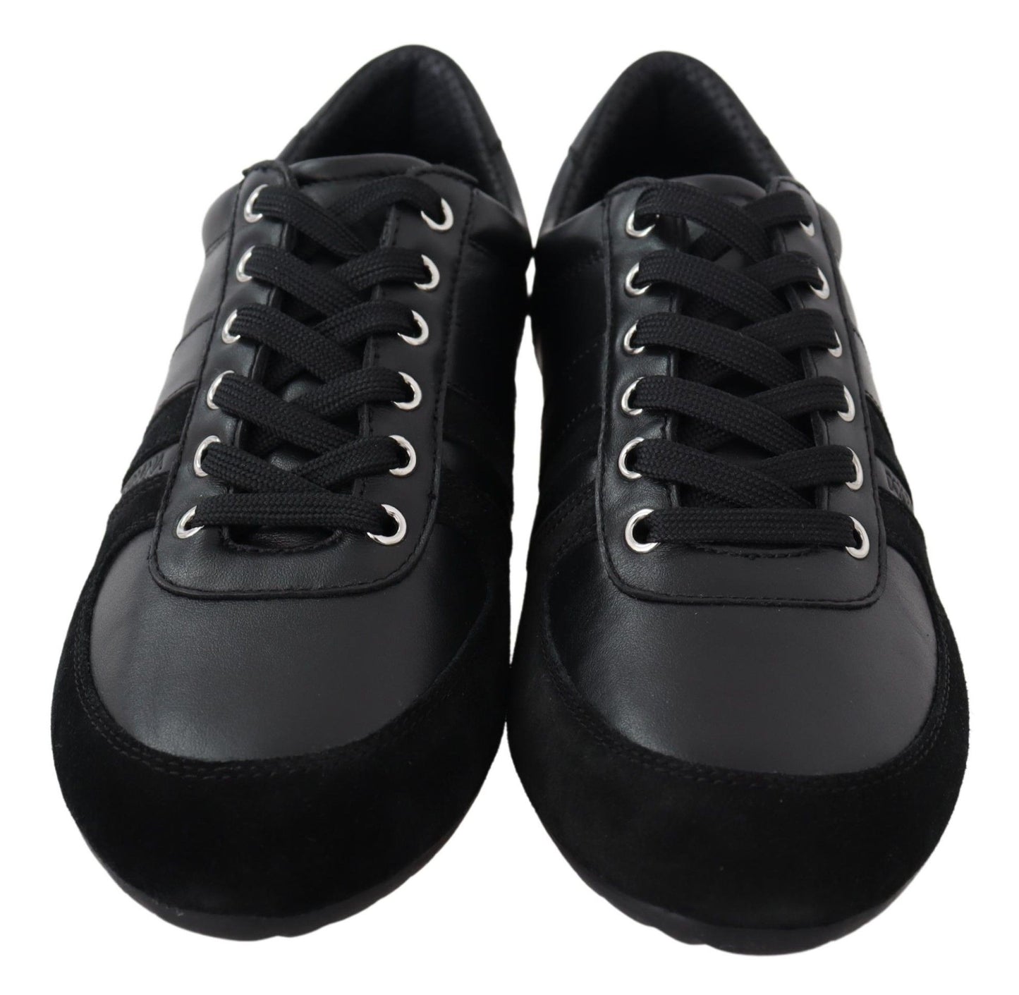 Dolce & Gabbana Elegante Zwarte Leren Sport Sneakers