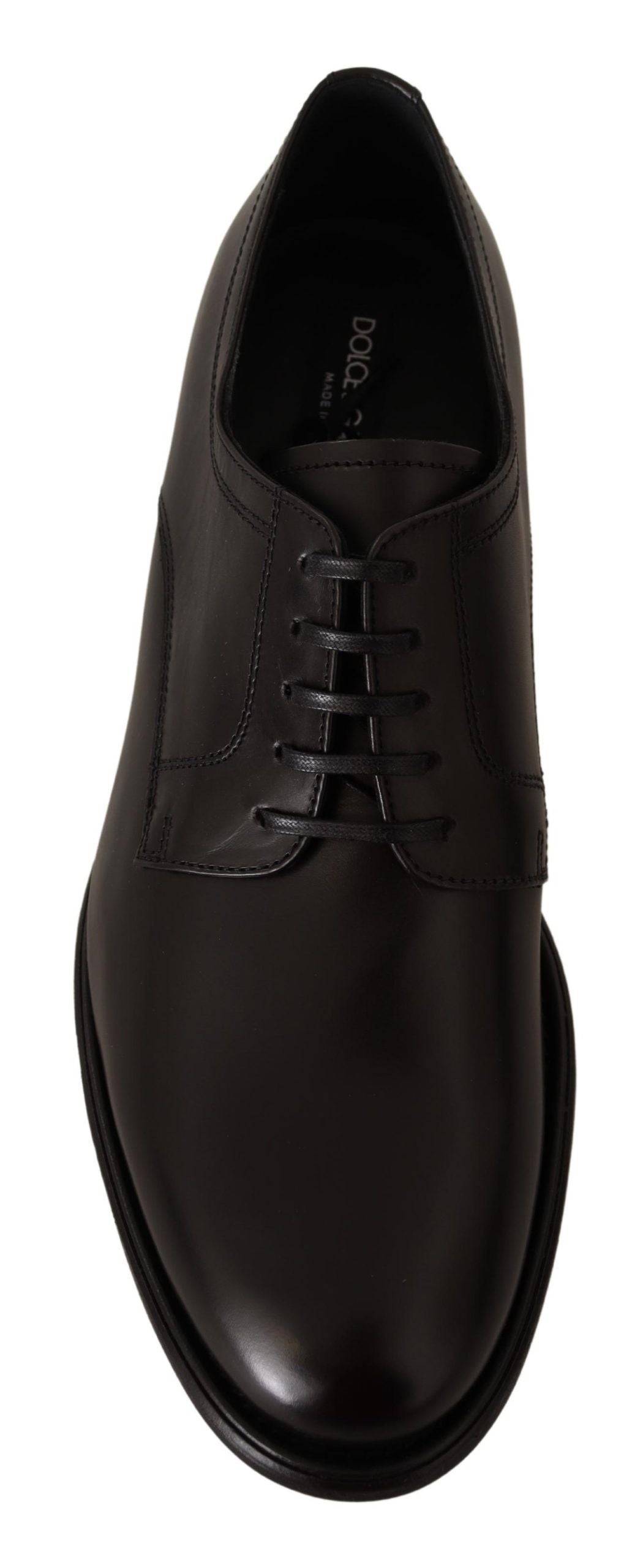 Dolce & Gabbana Elegante Zwarte Leren Formele Derby Schoenen