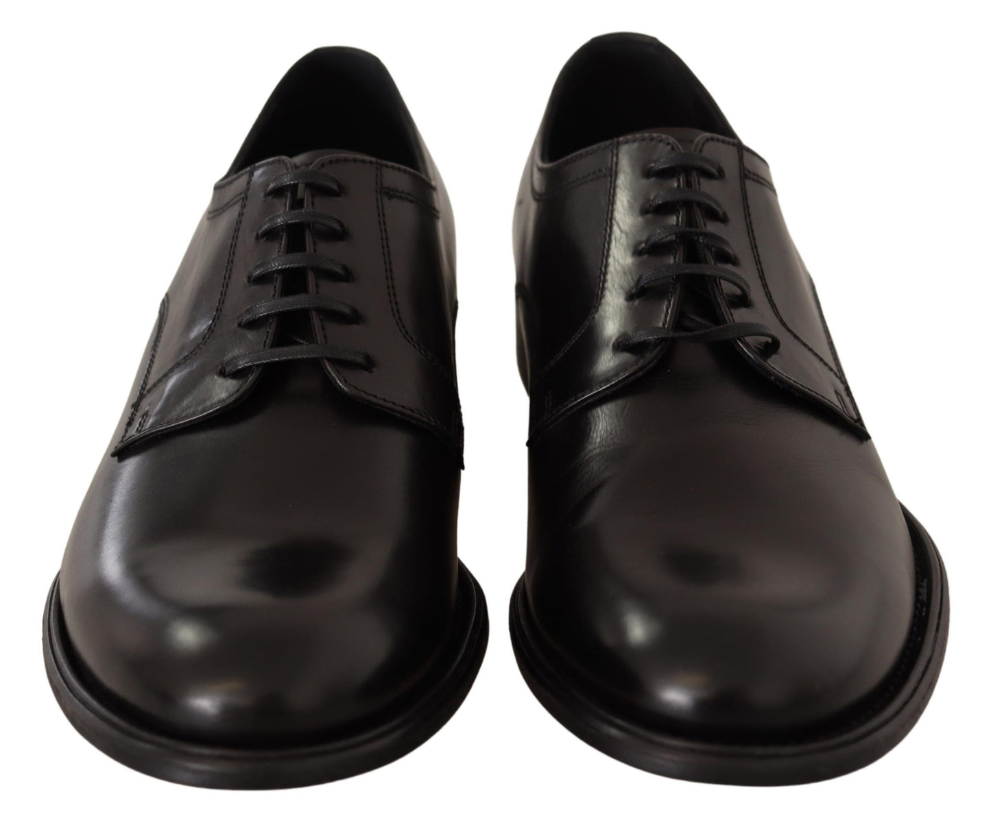 Dolce & Gabbana Elegante Zwarte Leren Formele Derby Schoenen