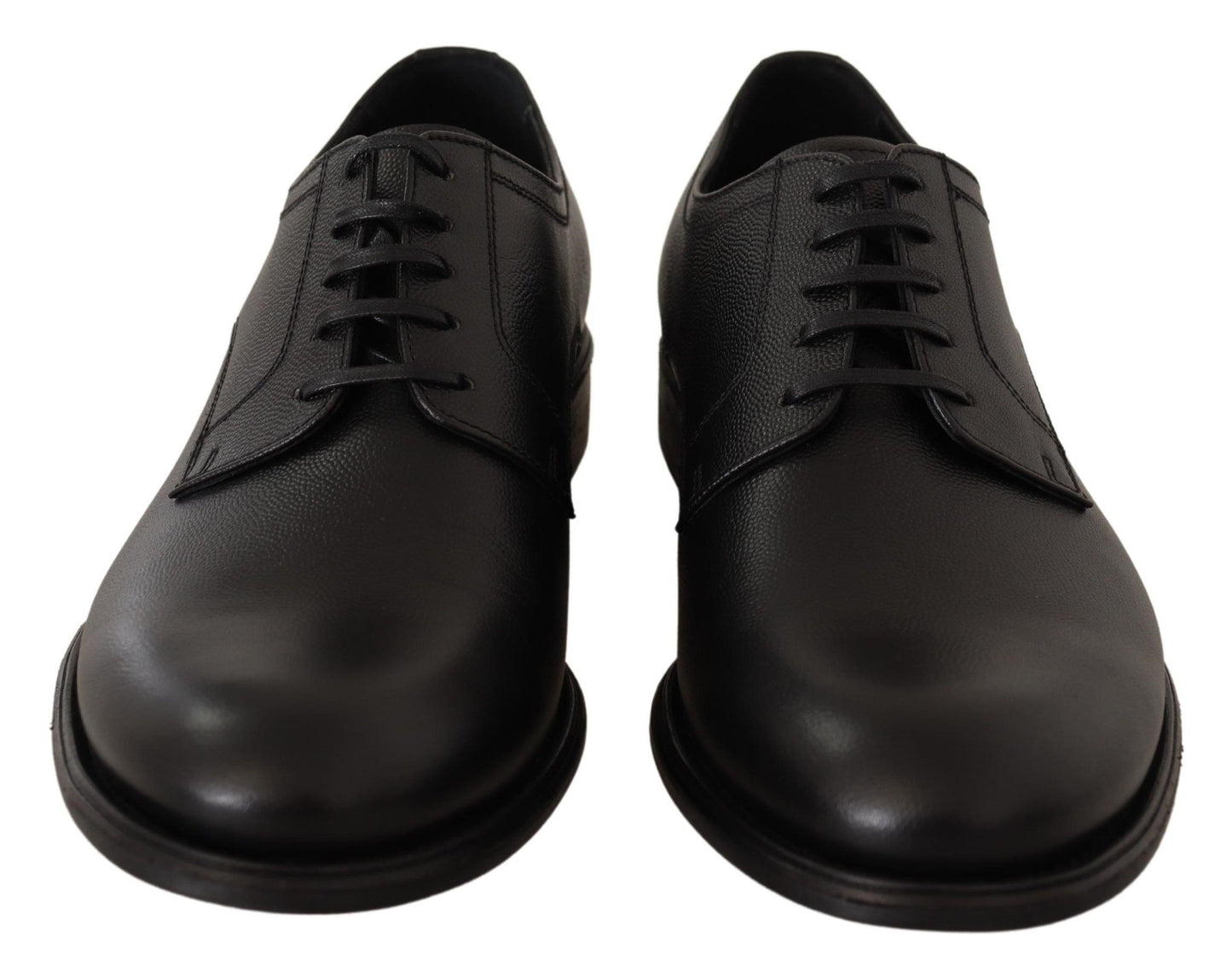 Dolce & Gabbana Elegante Zwarte Leren Derby Schoenen