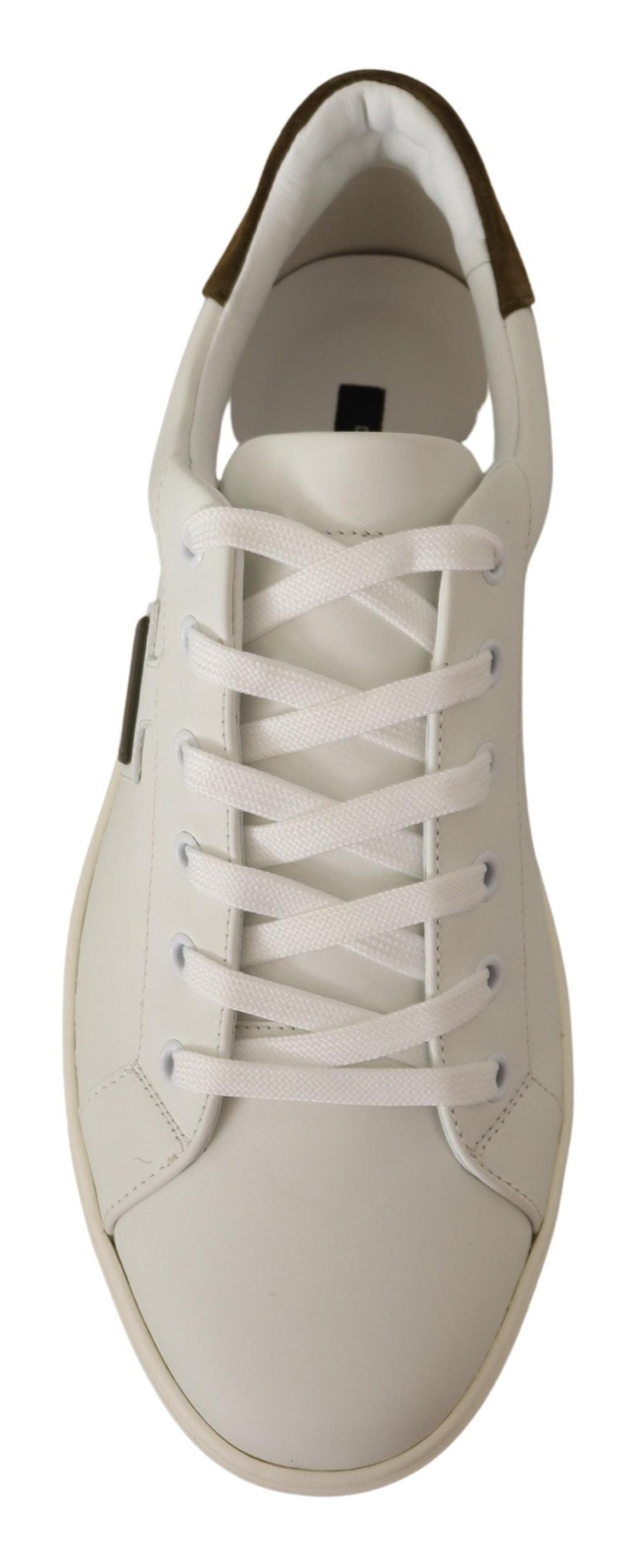 Dolce & Gabbana Chic Witte Leren Sneakers voor Heren