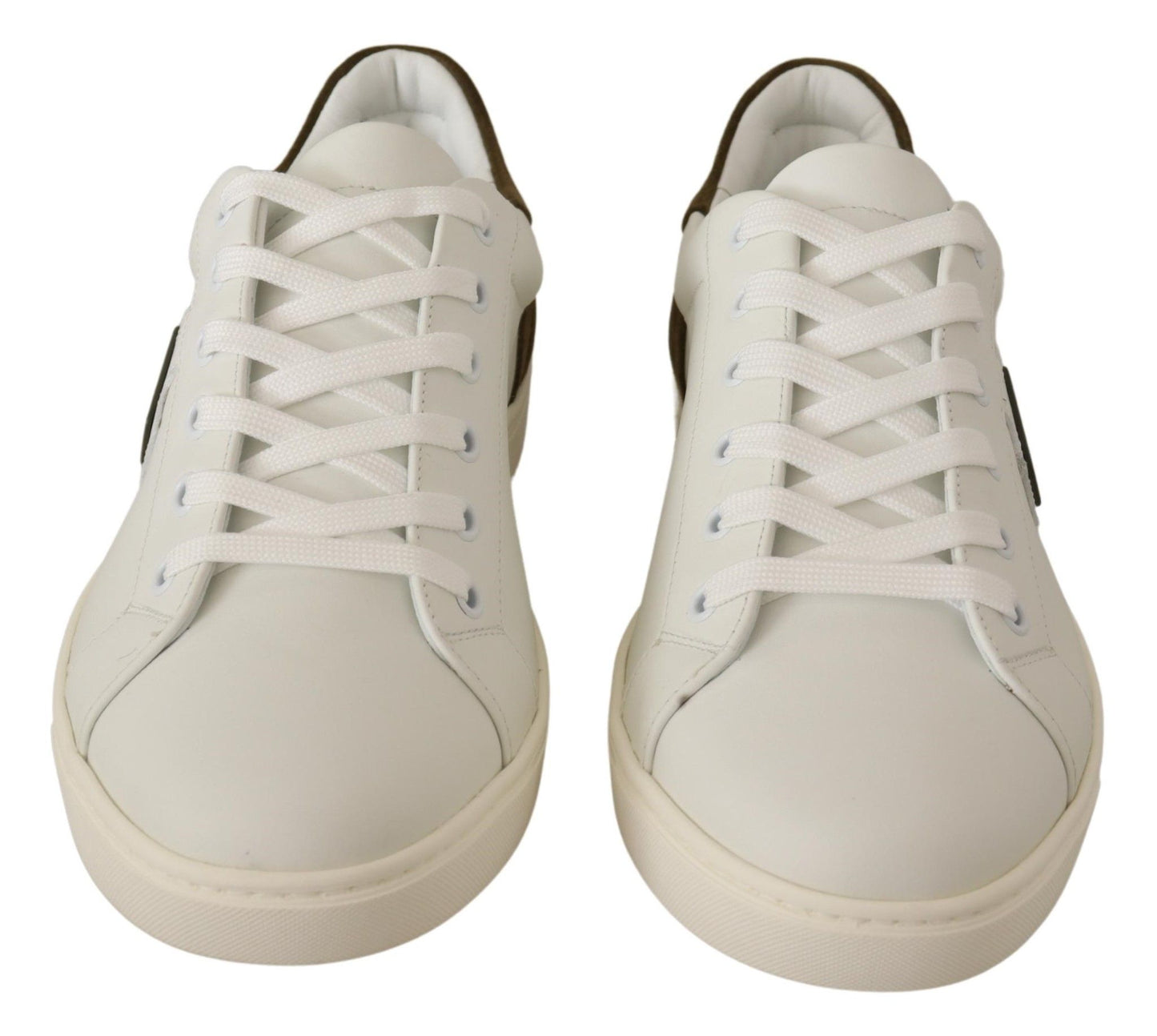 Dolce & Gabbana Chic Witte Leren Sneakers voor Heren