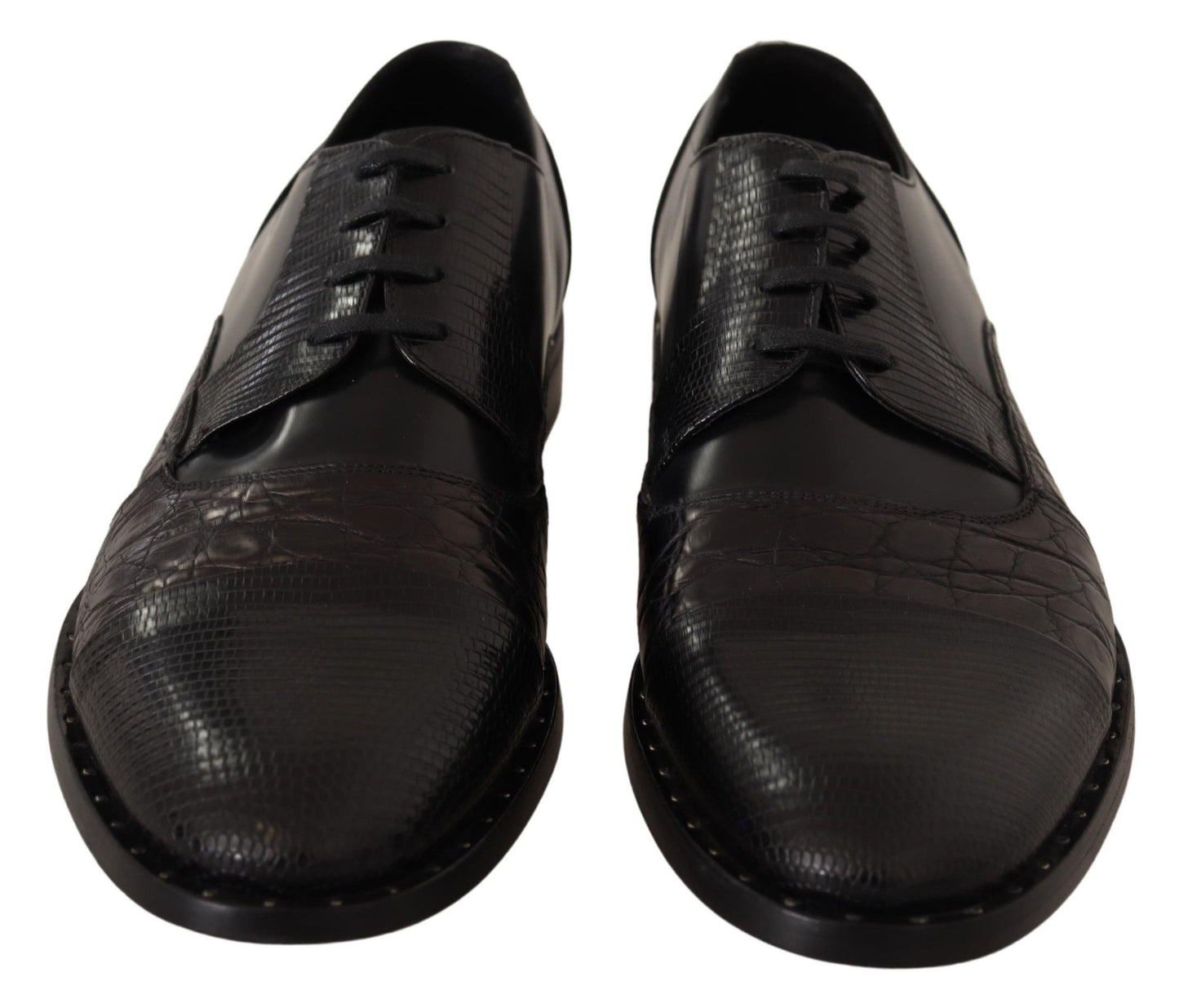 Dolce & Gabbana Elegante Zwarte Derby Oxford Wingtips