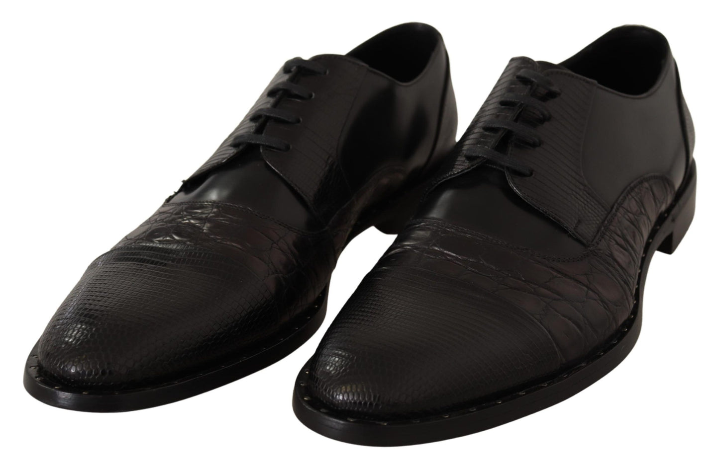 Dolce & Gabbana Elegante Zwarte Derby Oxford Wingtips