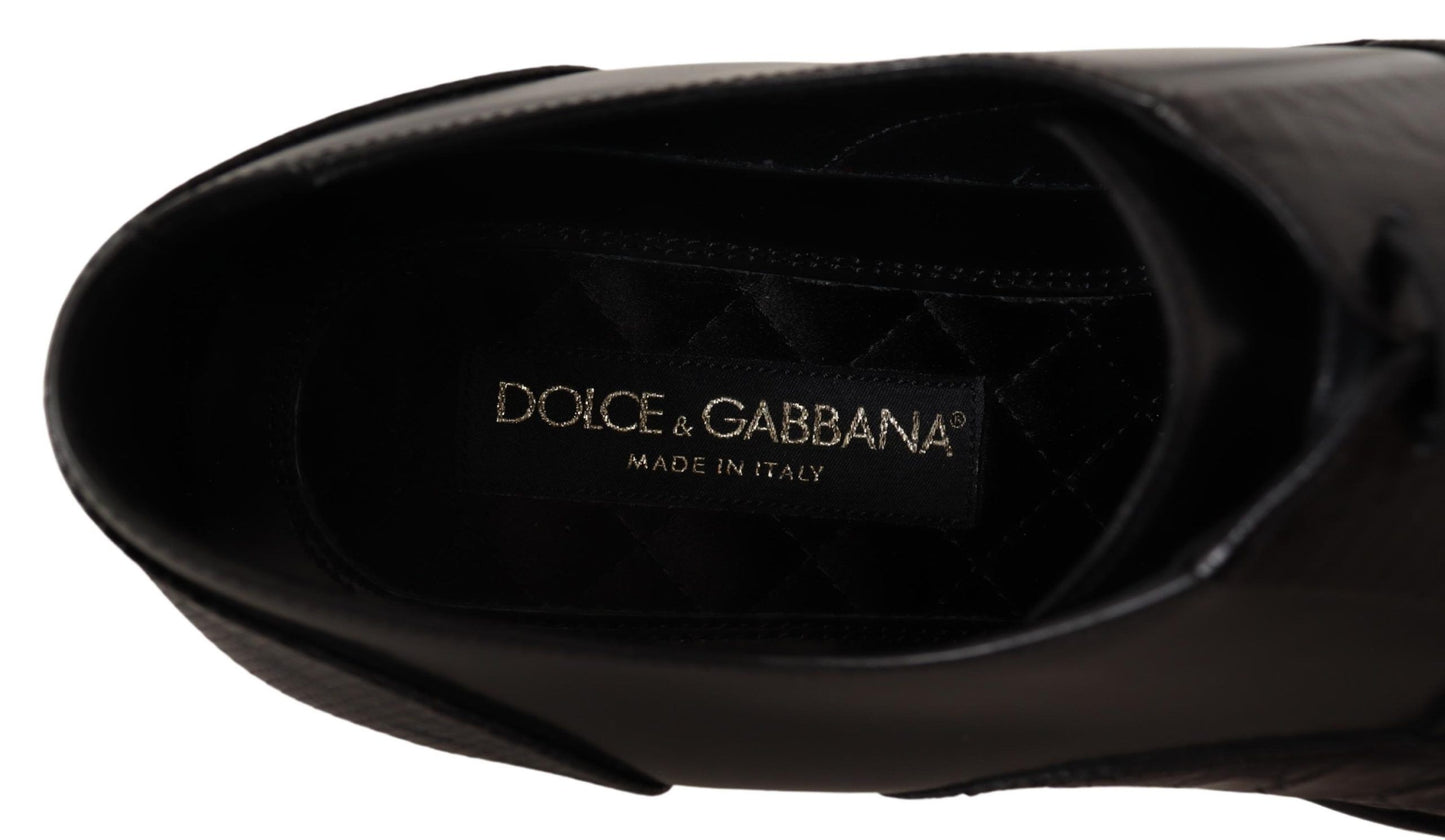 Dolce & Gabbana Elegante Zwarte Derby Oxford Wingtips