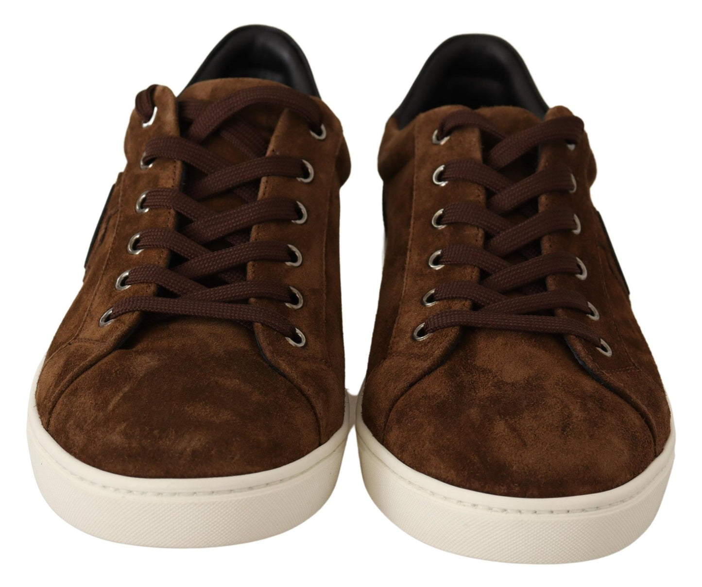 Dolce & Gabbana Elegante leren casual sneakers in bruin