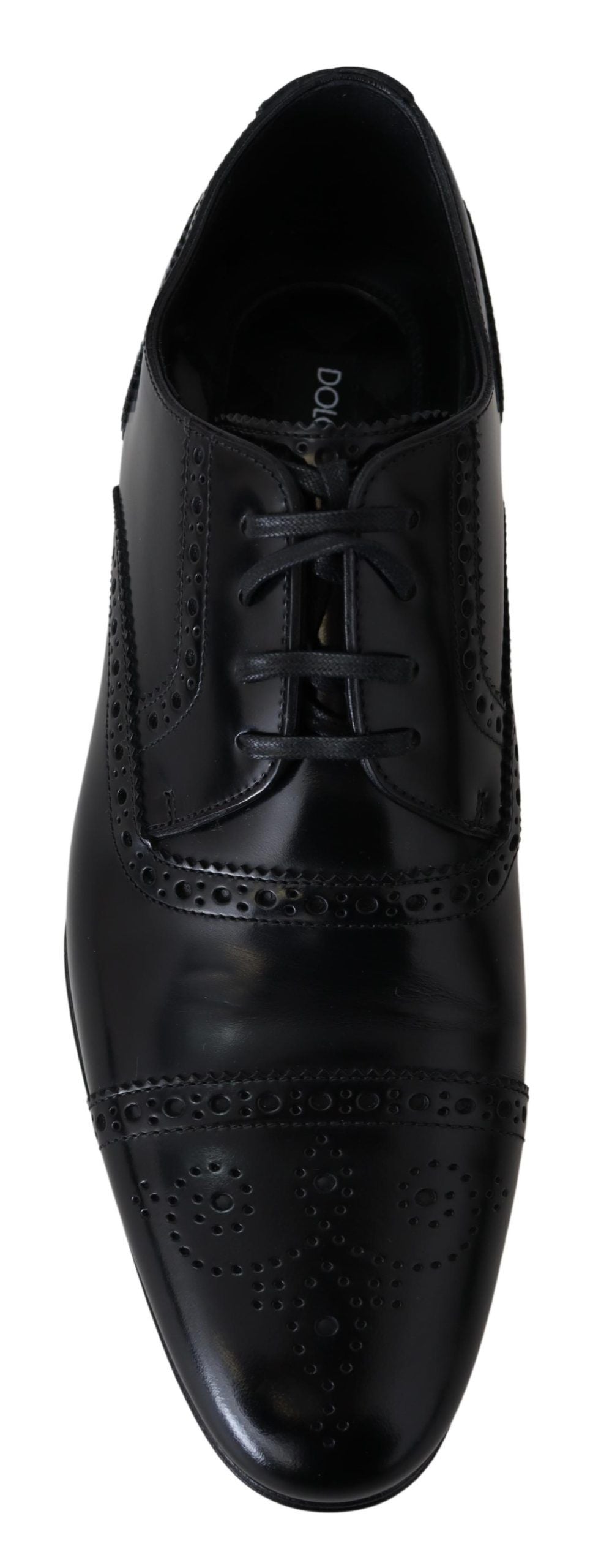 Dolce & Gabbana Elegante Zwarte Leren Formele Derby Schoenen