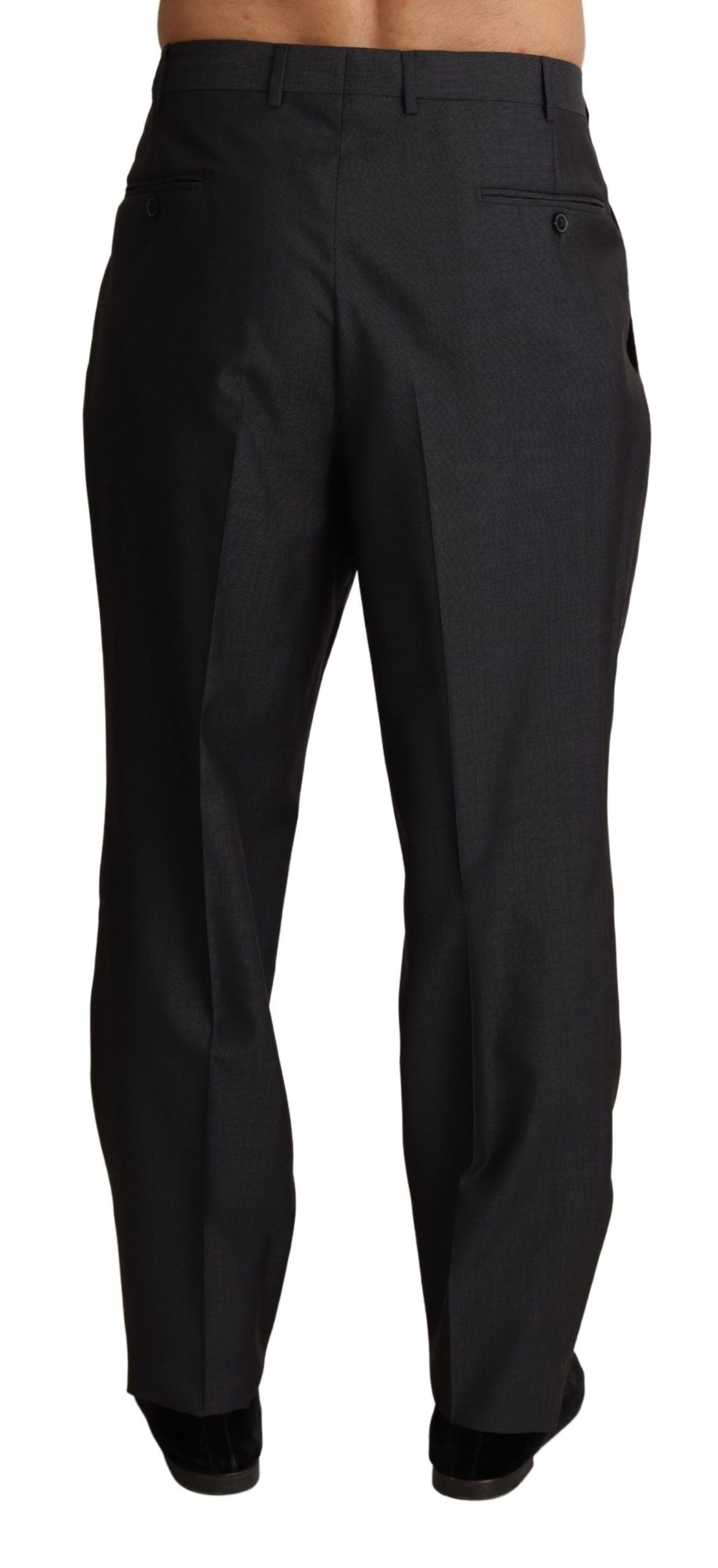 Dolce & Gabbana Elegant Gray Skinny Dress Trousers