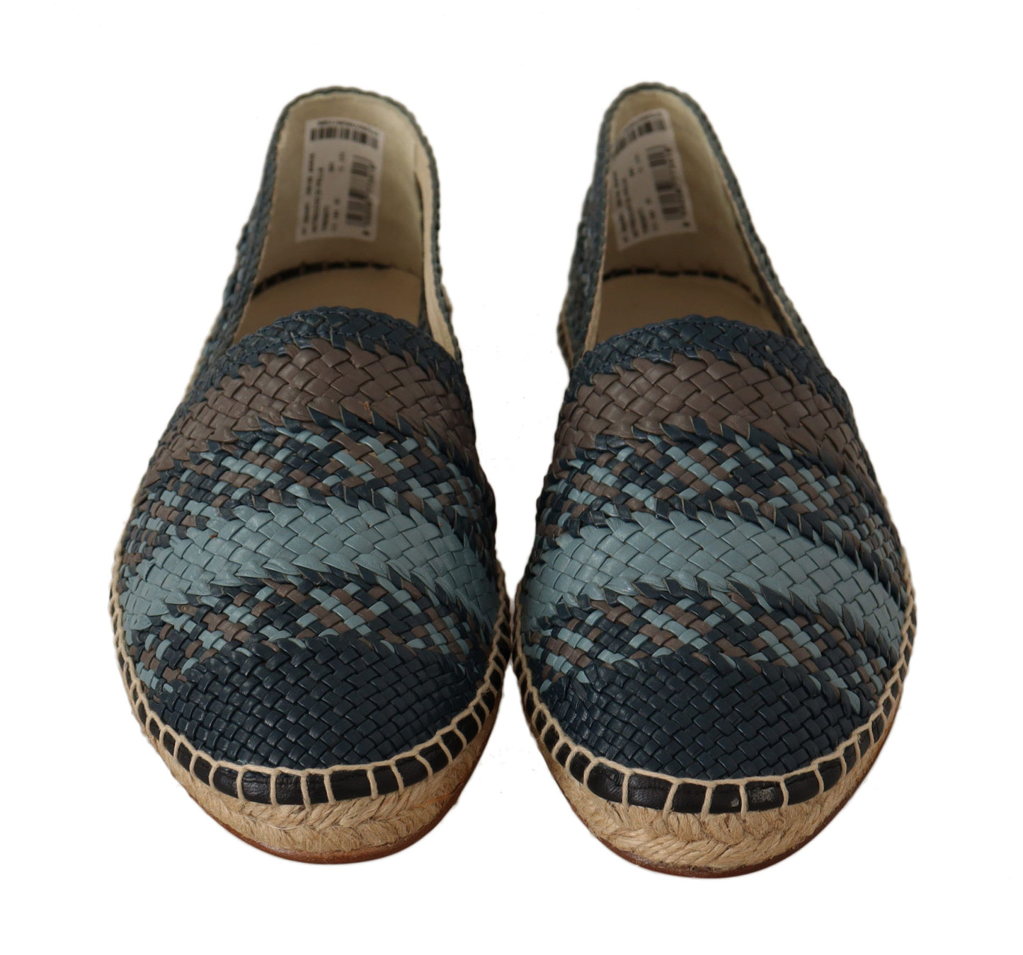 Dolce & Gabbana Elegante Geweven Leren Espadrilles