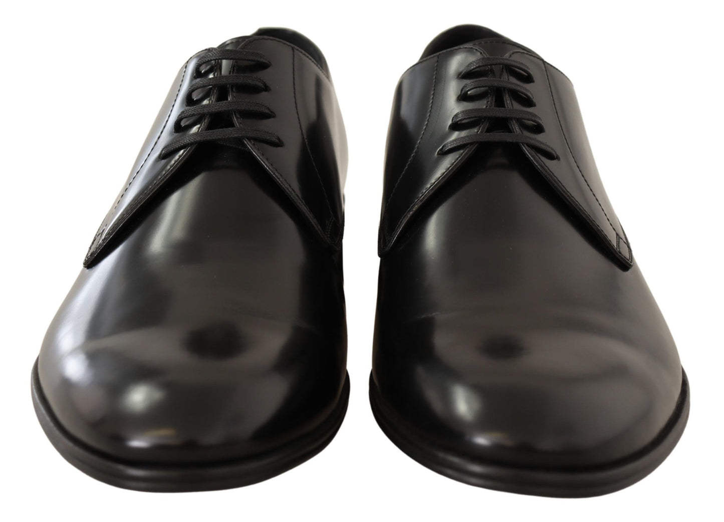 Dolce & Gabbana Elegante Zwarte Leren Derby Schoenen