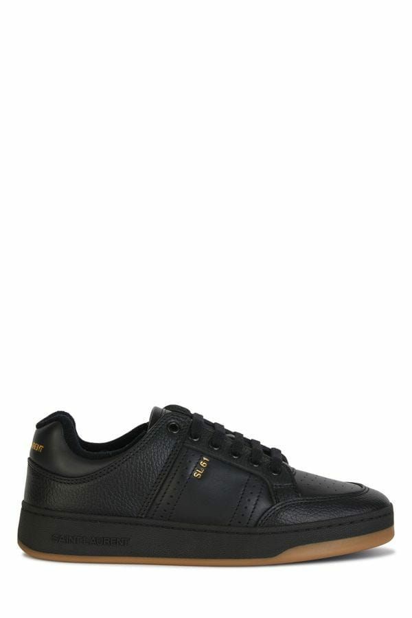 Saint Laurent Elegante Zwarte Lage Leren Sneakers