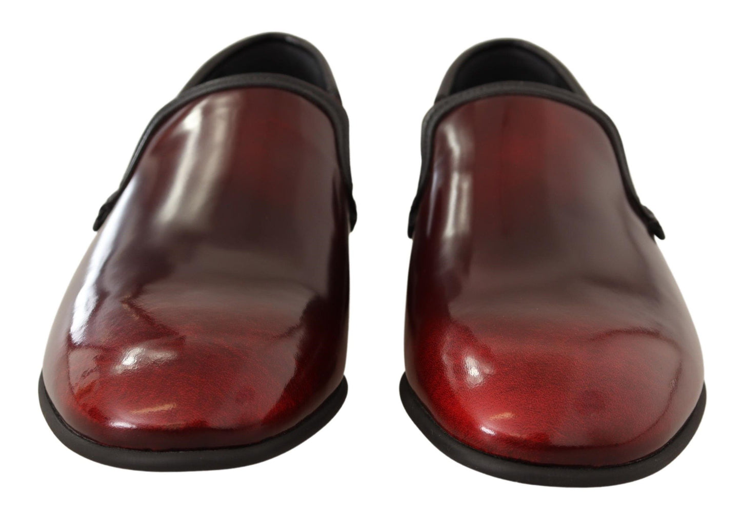 Dolce & Gabbana Elegante Bordeaux Leren Loafers