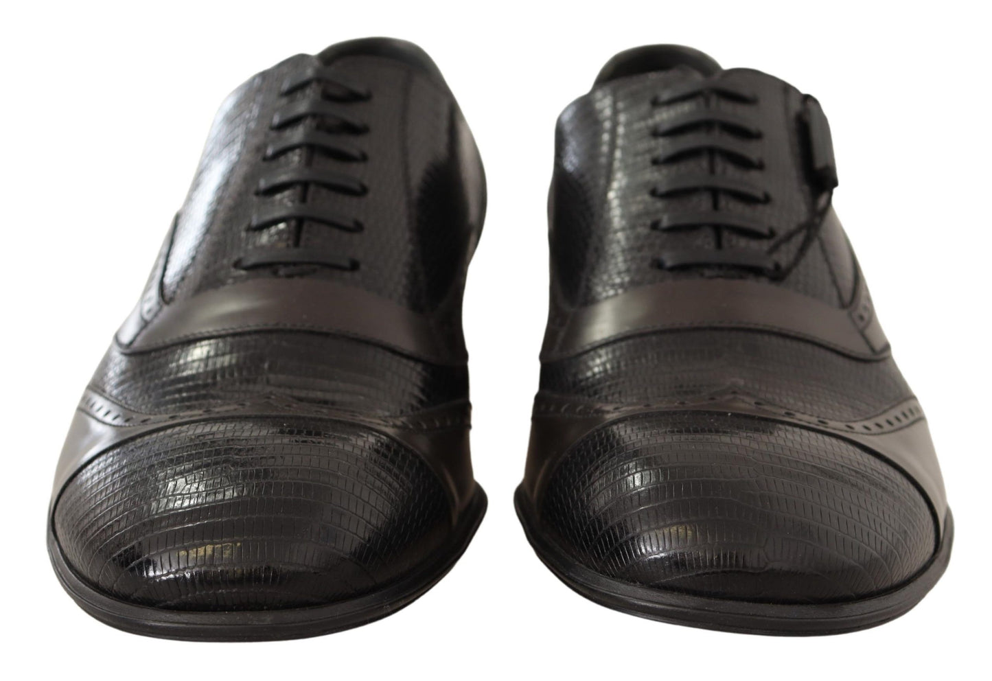 Dolce & Gabbana Elegante Bruine Hagedisleren Oxford Schoenen