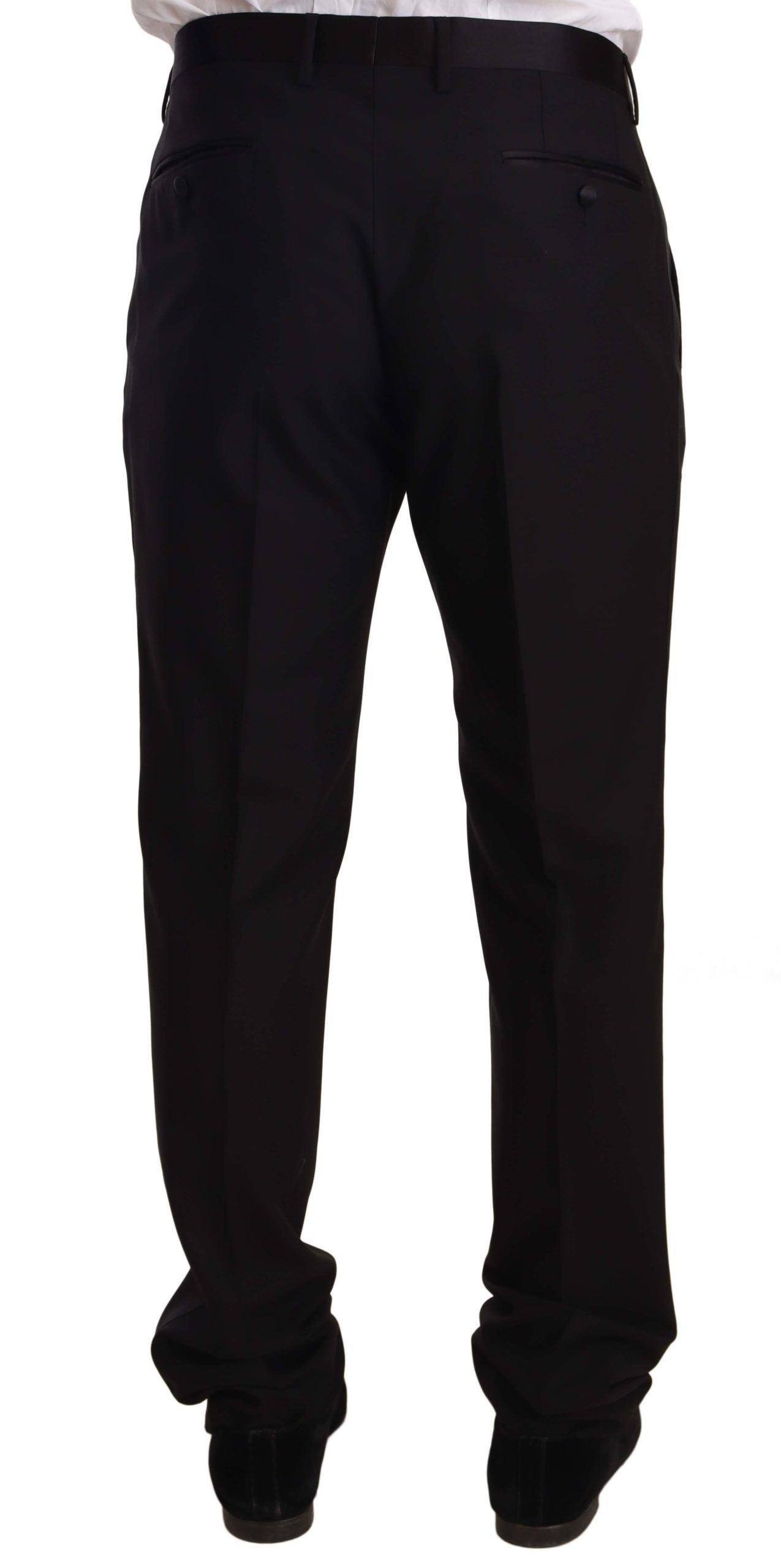 Dolce & Gabbana Elegante Zwarte Skinny Smokingbroek