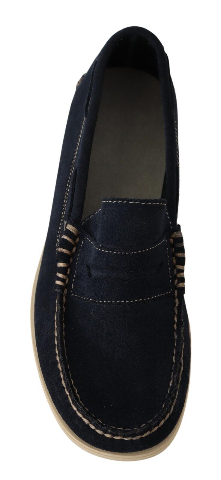 Pollini Chic Suede Blauwe Mocassins voor Heren