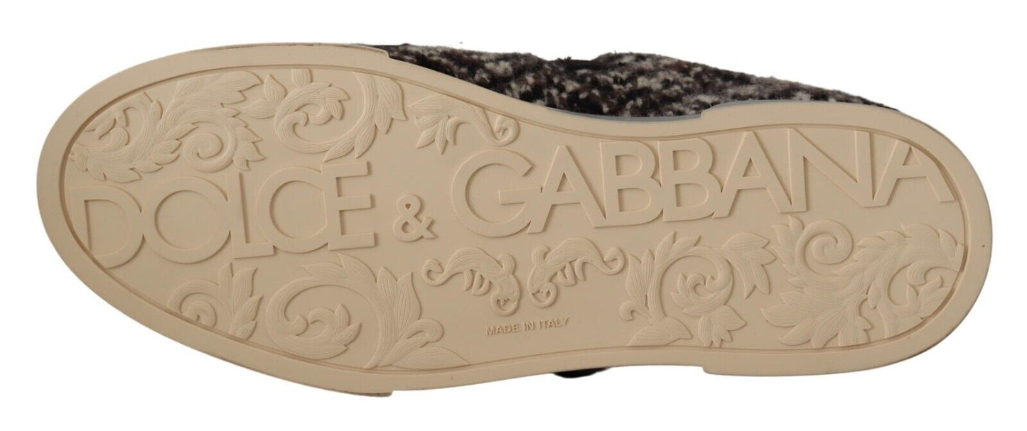 Dolce & Gabbana Zilveren Elegance Leren Sneakers