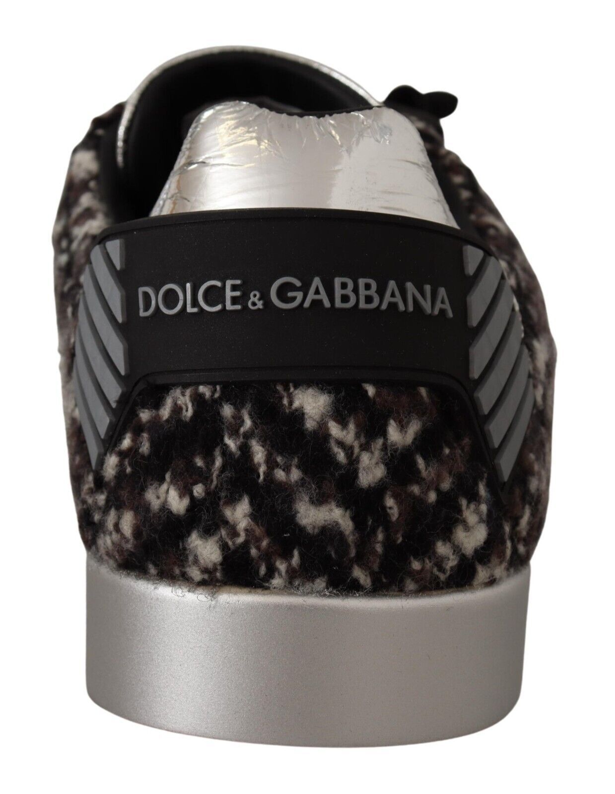 Dolce & Gabbana Zilveren Elegance Leren Sneakers