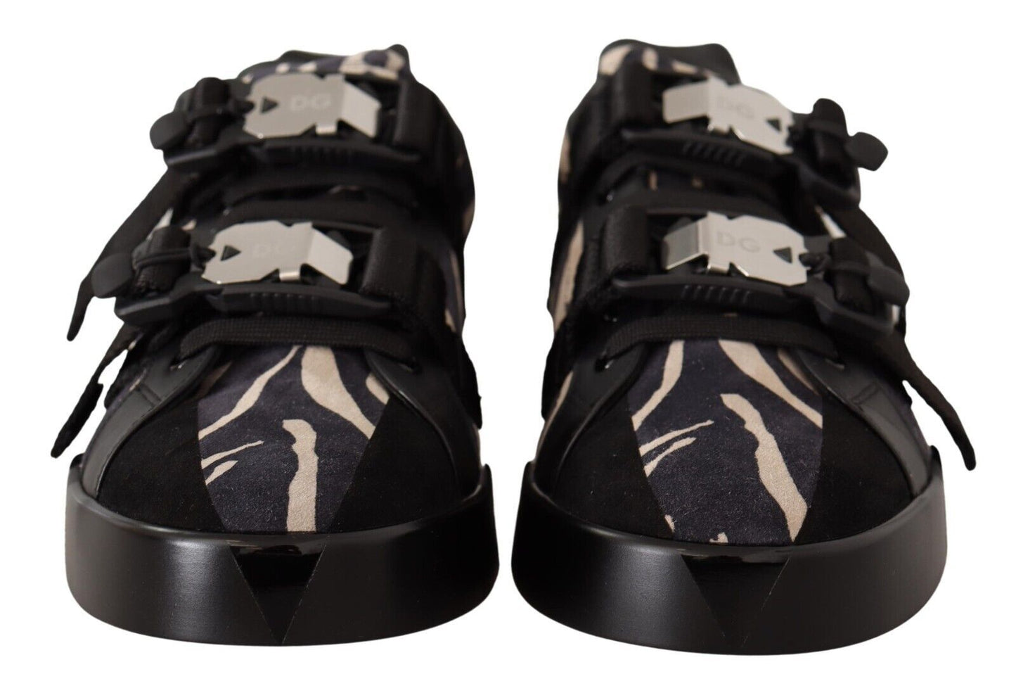 Dolce & Gabbana Zebra Suède Lage Top Mode Sneakers