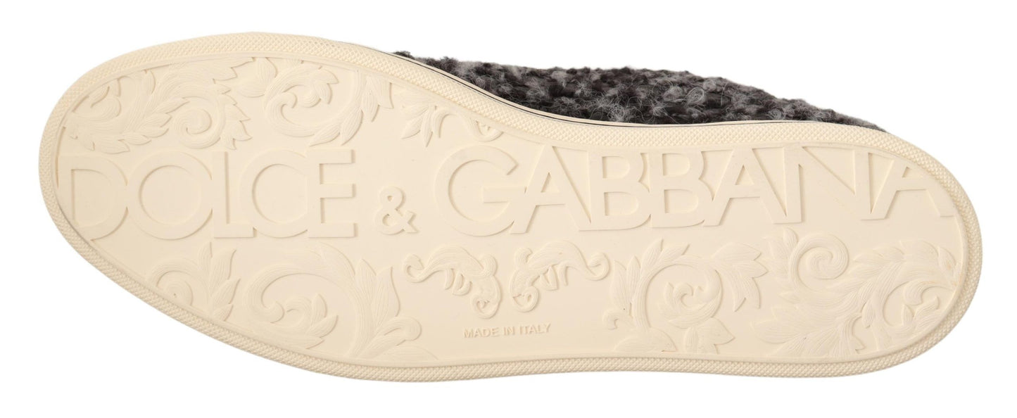 Dolce & Gabbana Elegante Grijze Hoge Sneakers