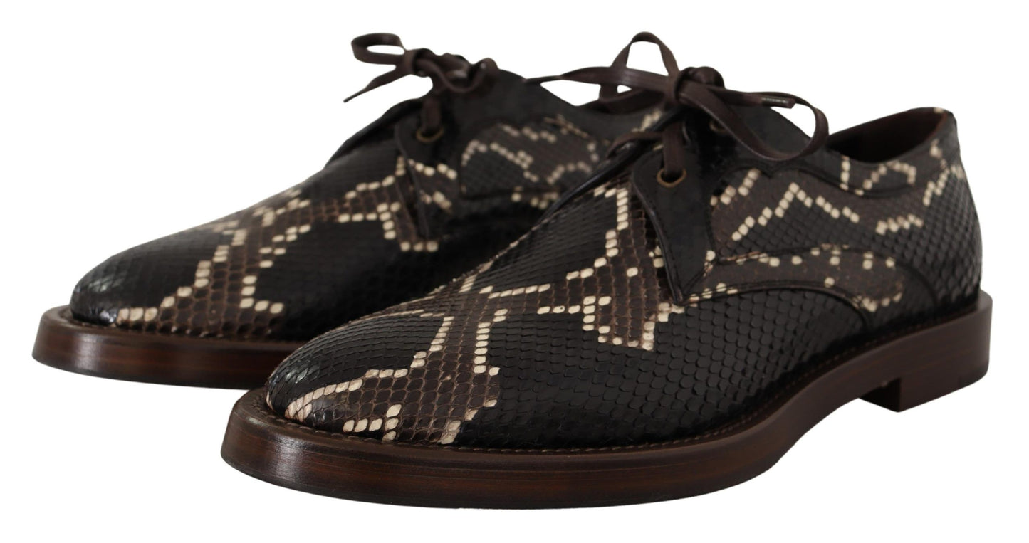 Dolce & Gabbana Elegante Formele Python Derby Schoenen