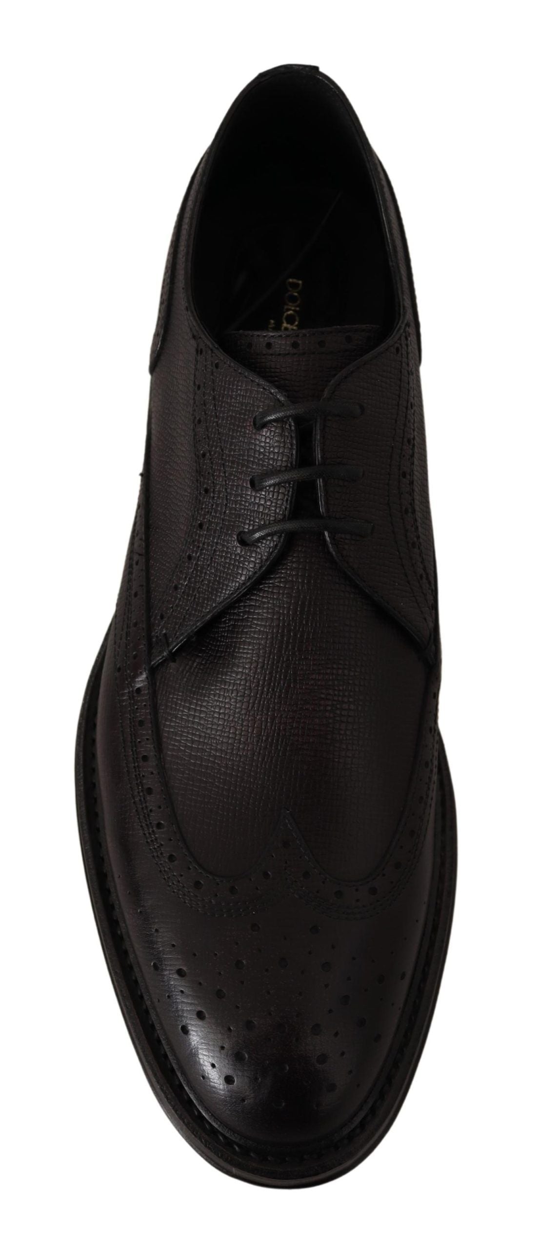 Dolce & Gabbana Elegante Paarse Wingtip Heren Formele Schoenen